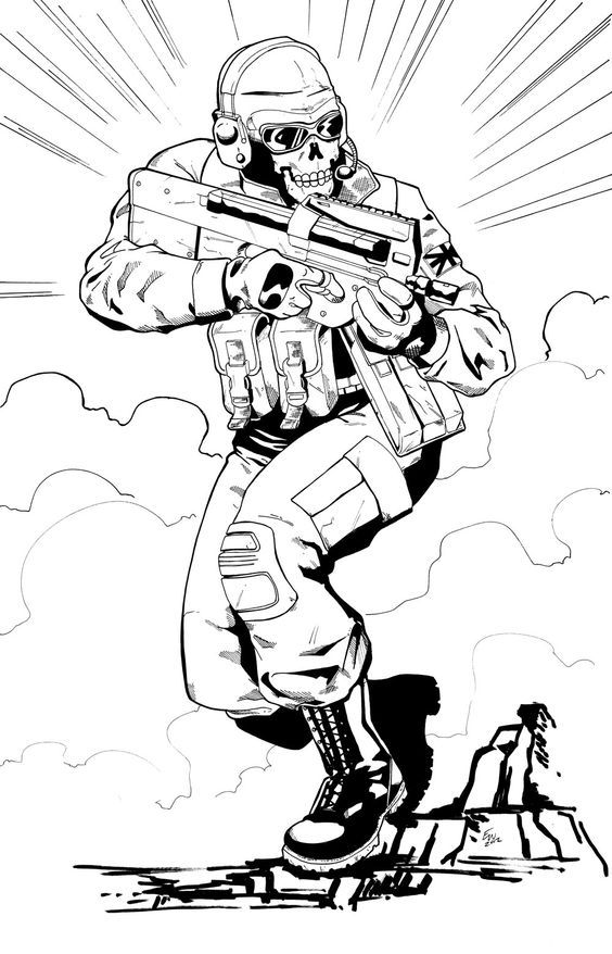 Call of duty coloring pages