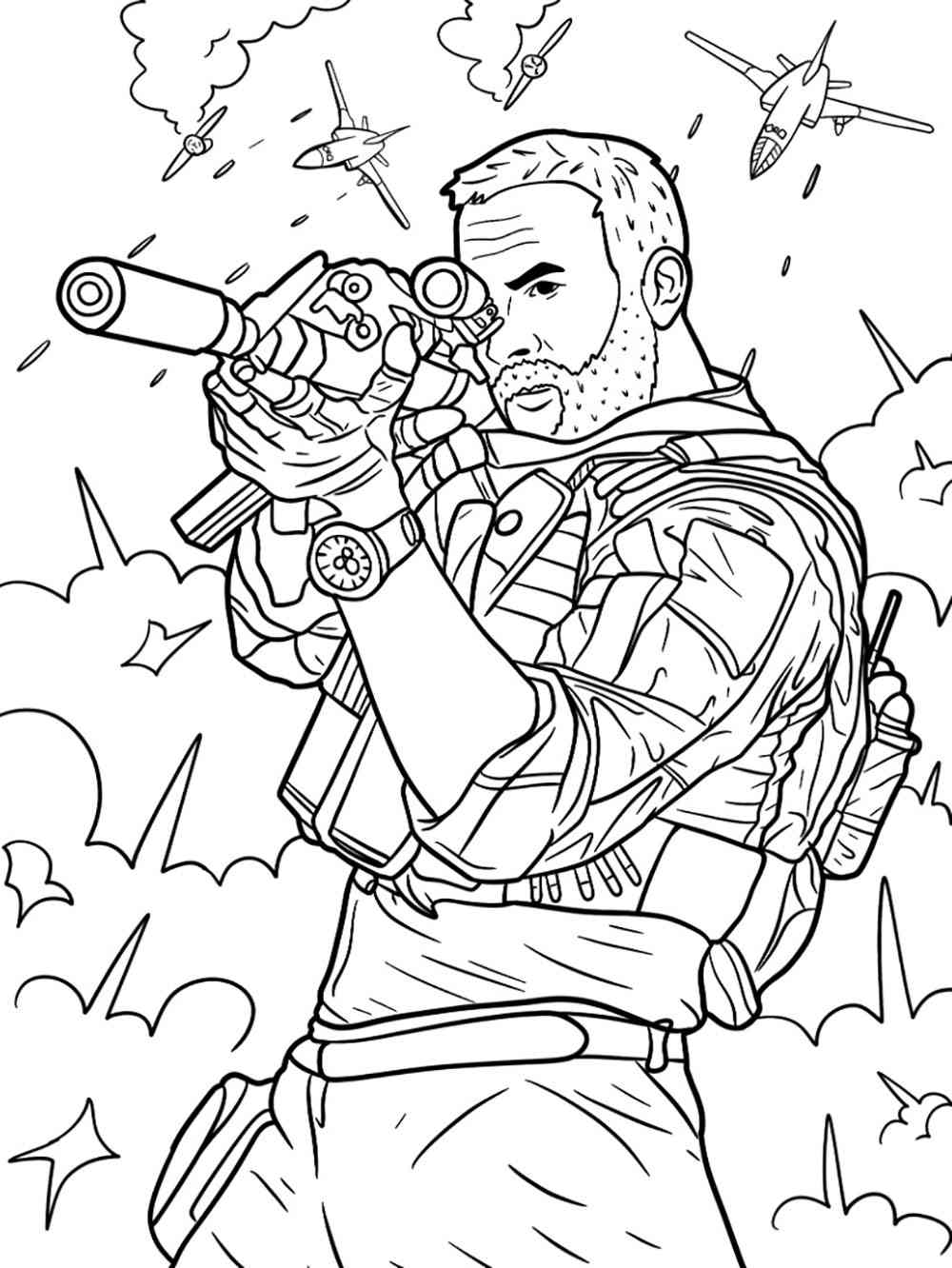 Call of duty coloring pages