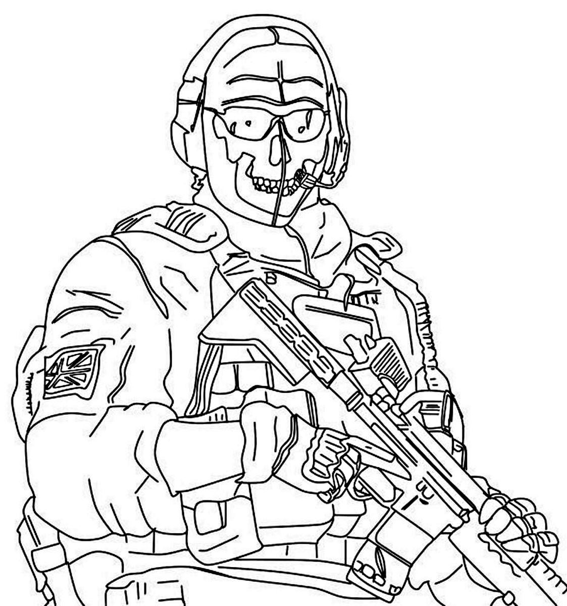 Call of duty coloring page