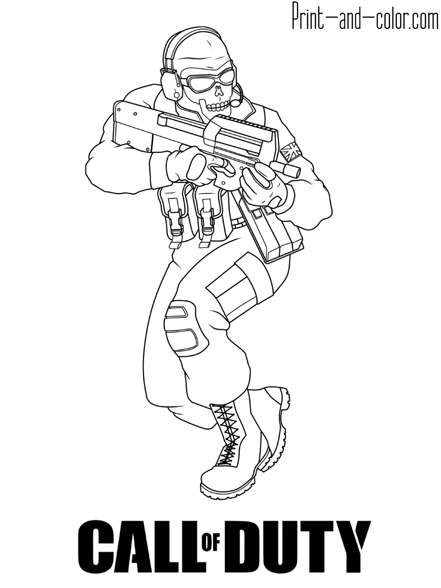 Call of duty coloring pages print and color