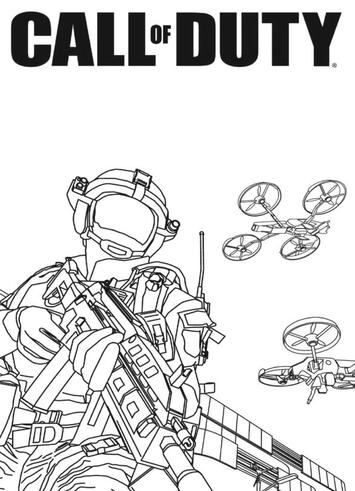 Call of duty coloring pages