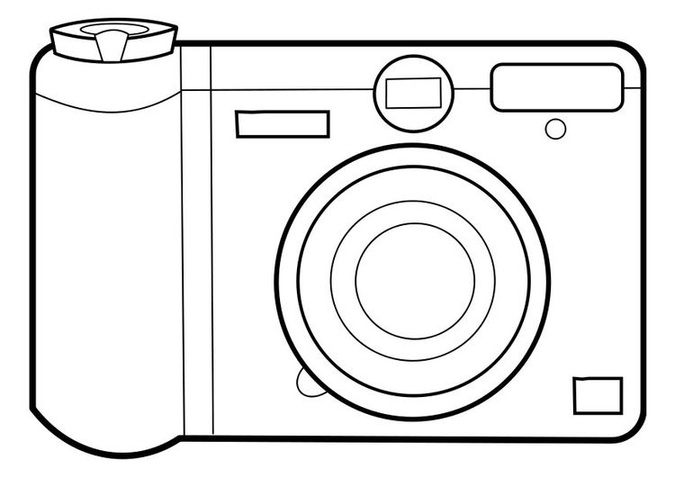 Capture the fun with a camera coloring page