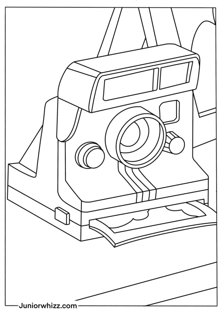 Camera coloring pages for kids free printable pdfs