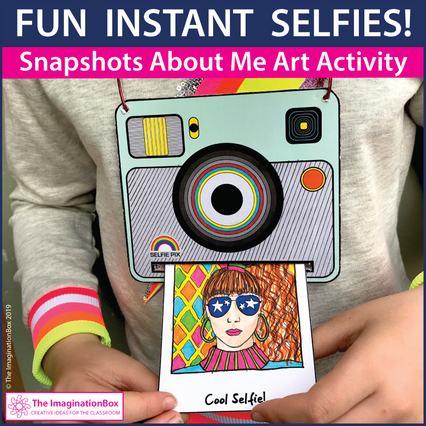 Selfies all about me camera snapshots art activity