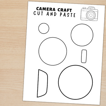 Camera craft template camera cut paste craft activity by hajarteachingtools