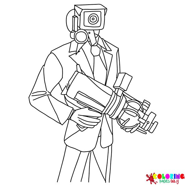 Titan cameraman coloring pages