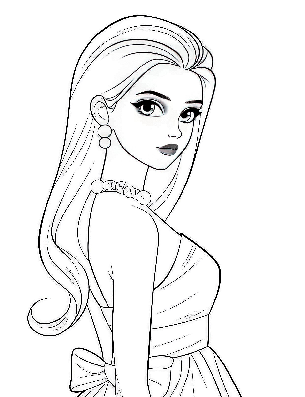 Barbie coloring pages for kids and adults