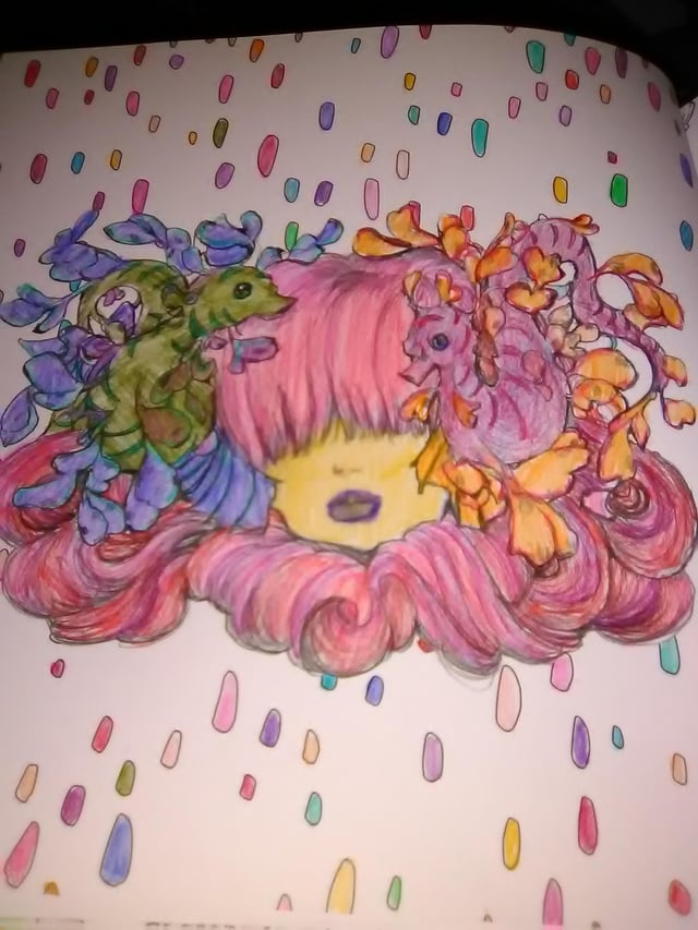 Just started coloring in pop manga mermaids and other sea creatures by camilla derrico rcoloring