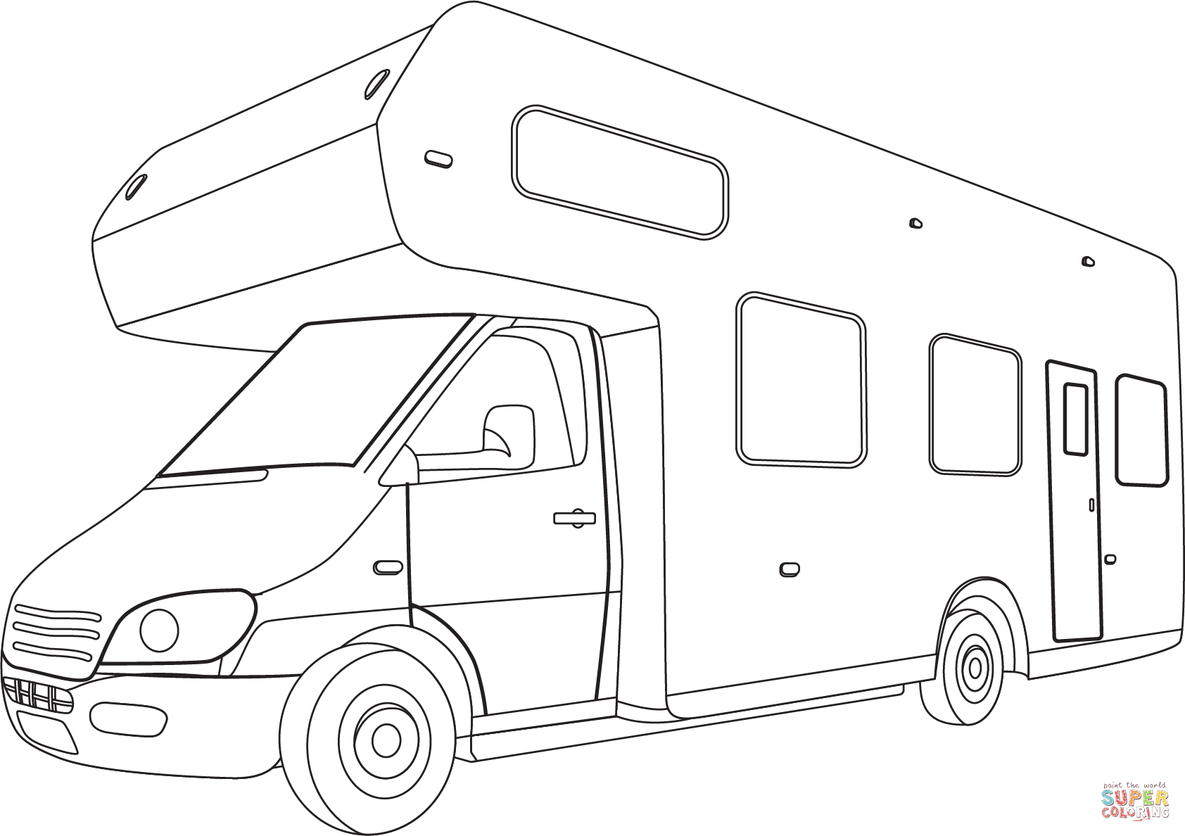 Camper coloring page free printable coloring pages