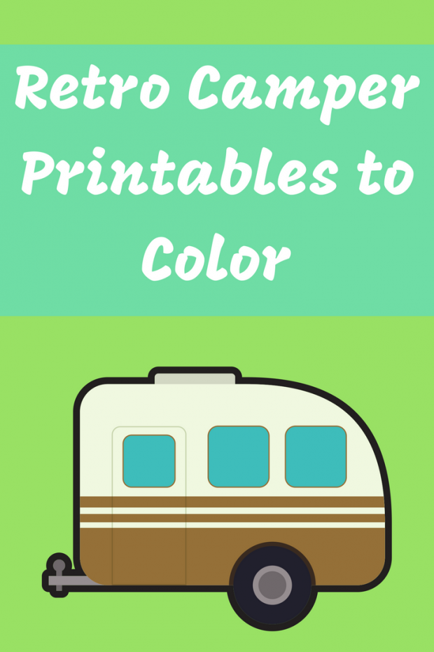 Retro camper printables to color