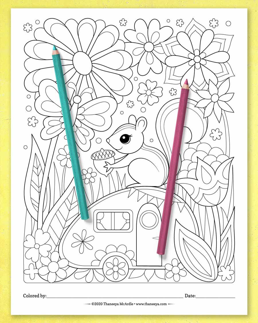 Whimsical worlds coloring pages