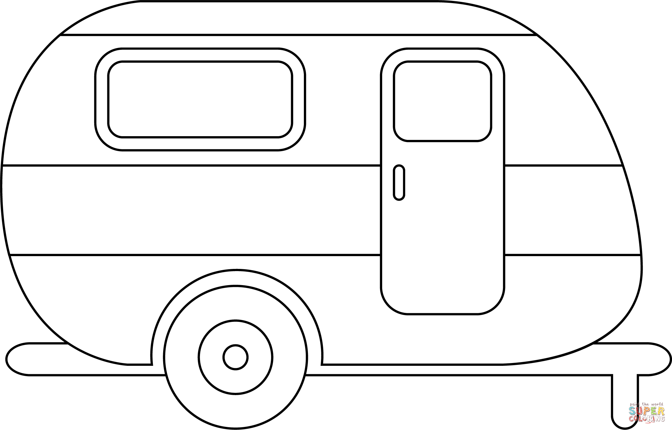 Camping trailer coloring page free printable coloring pages