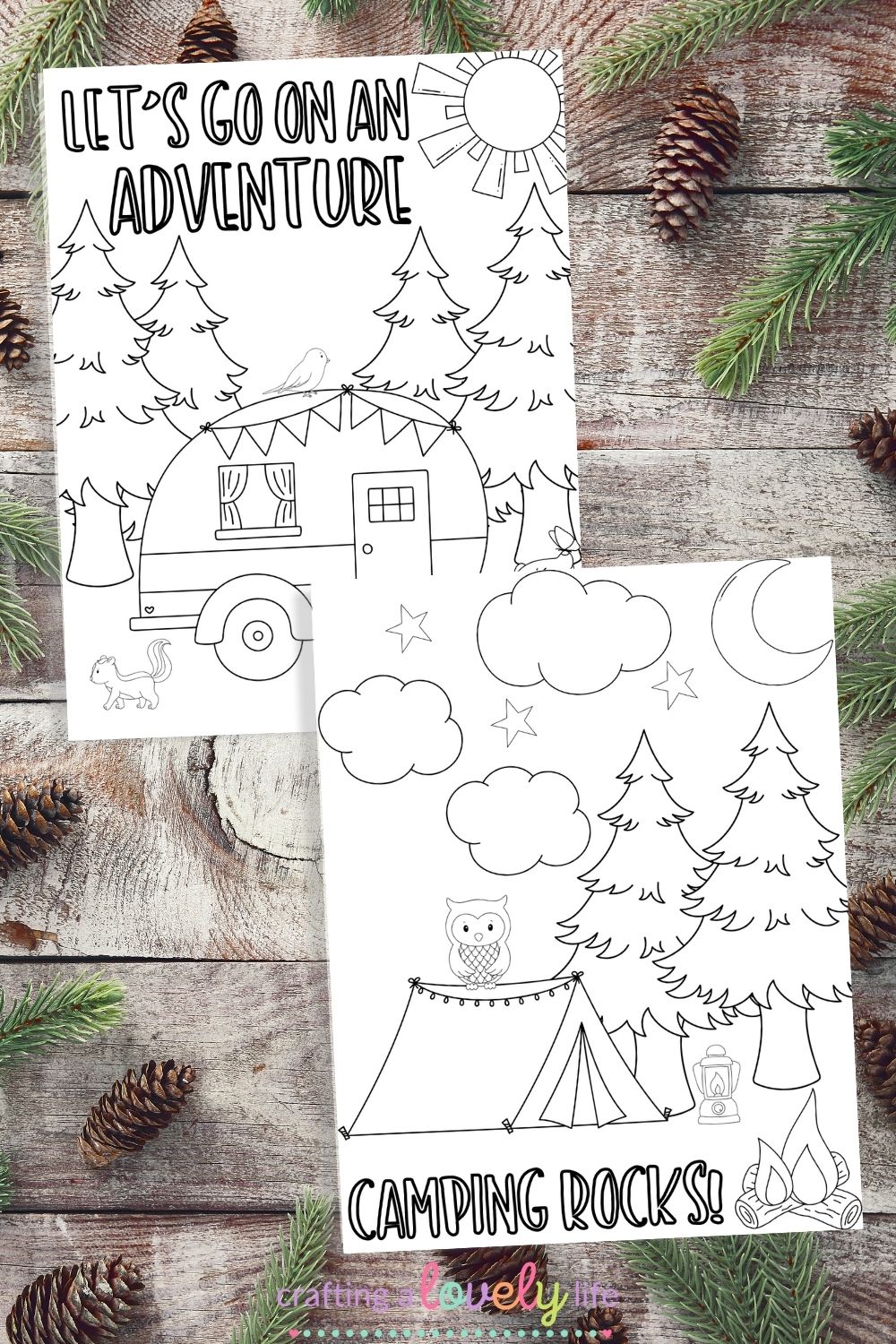 Camping coloring pages free printable