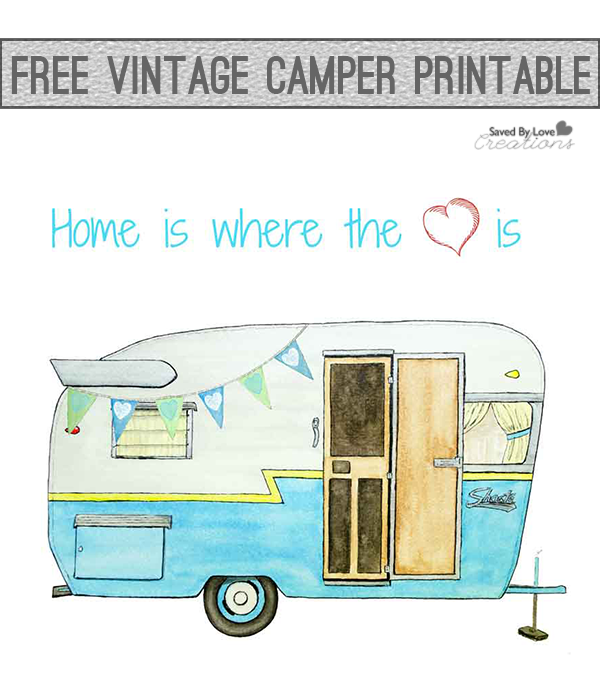 Free printable vintage camper art