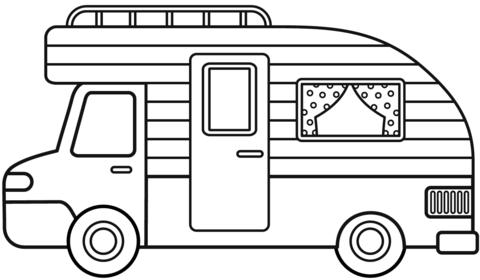 Camping trailer coloring page free printable coloring pages