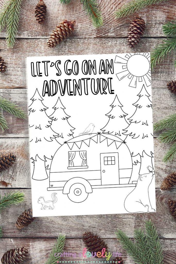 Camping coloring pages free printable