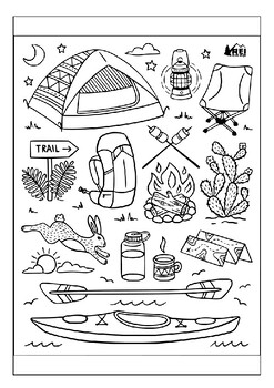 Escape to nature with our printable camping coloring sheets collection pages