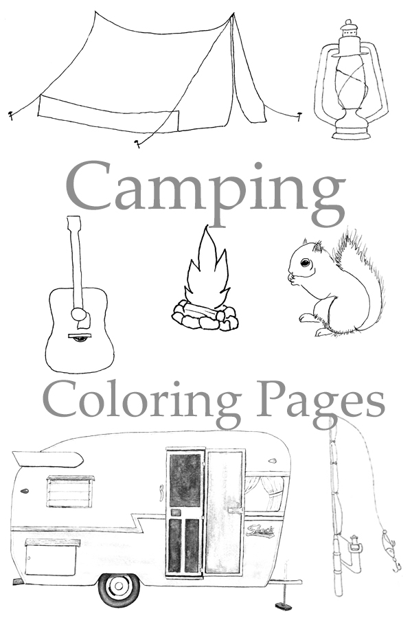 Camping coloring pages