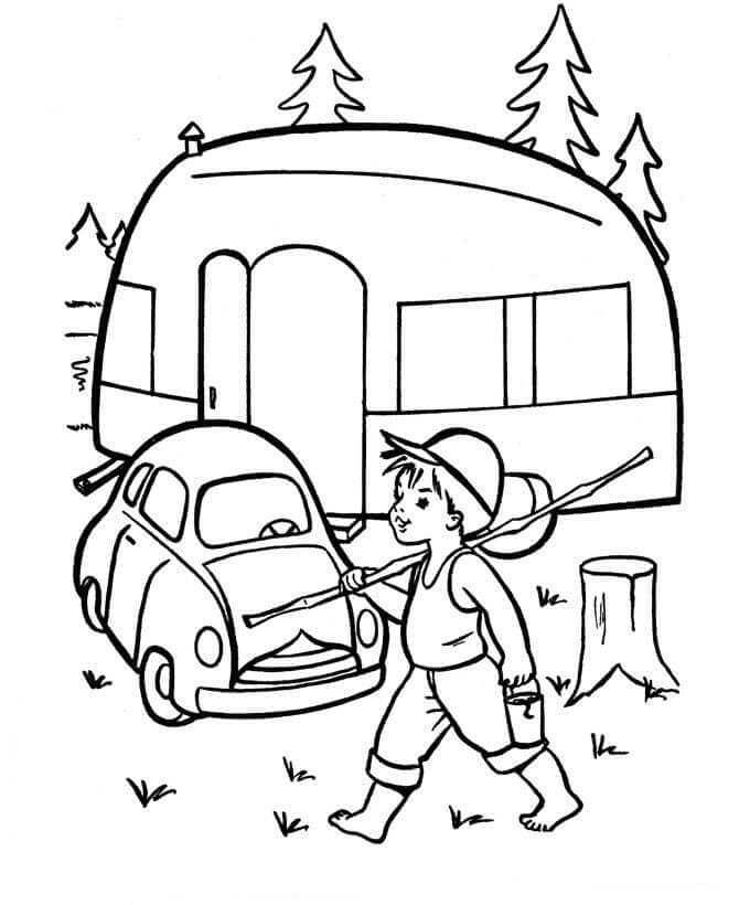 Free camping coloring pages pdf printable