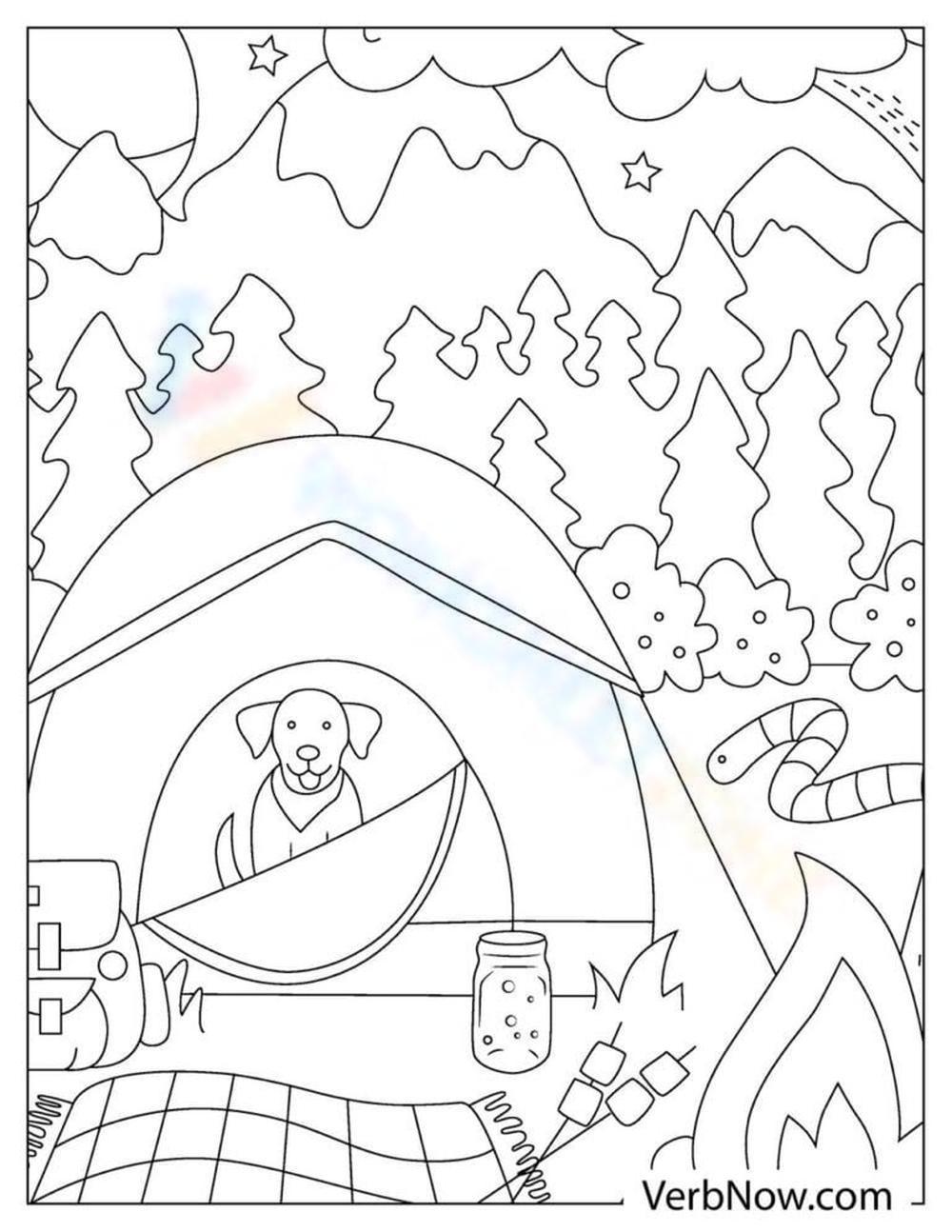 Free collection of camping coloring pages for kids