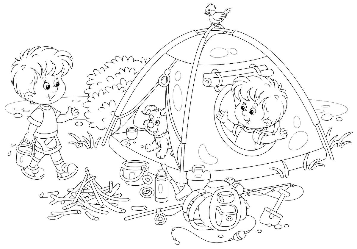 Camping coloring pages for families fun free printable coloring pages of camping the great outdoors printables mom