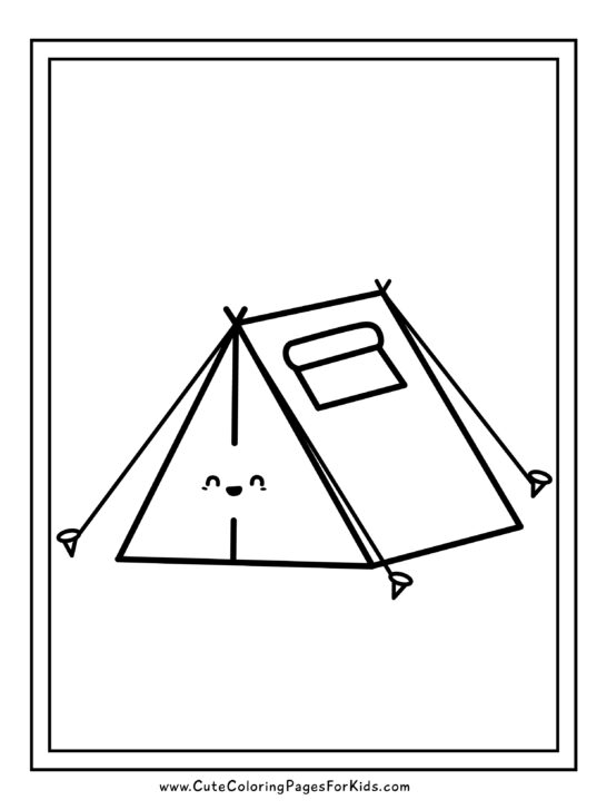 Camping coloring pages