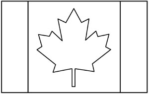 Canada flag coloring page â