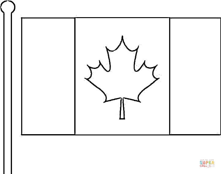 Flag of canada coloring page free printable coloring pages