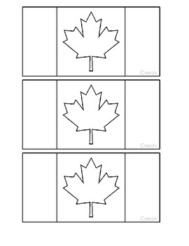 Canada flag colouring sheet by madame montessori tpt