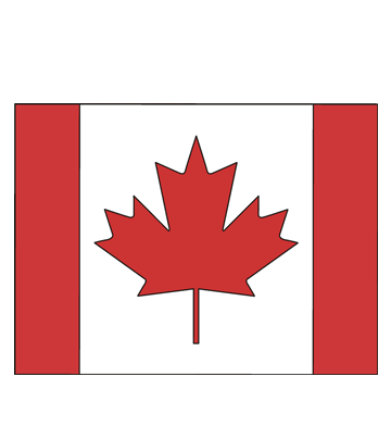 Canada day flag coloring pages for kids to color and print