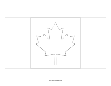 Flag of canada blackline master