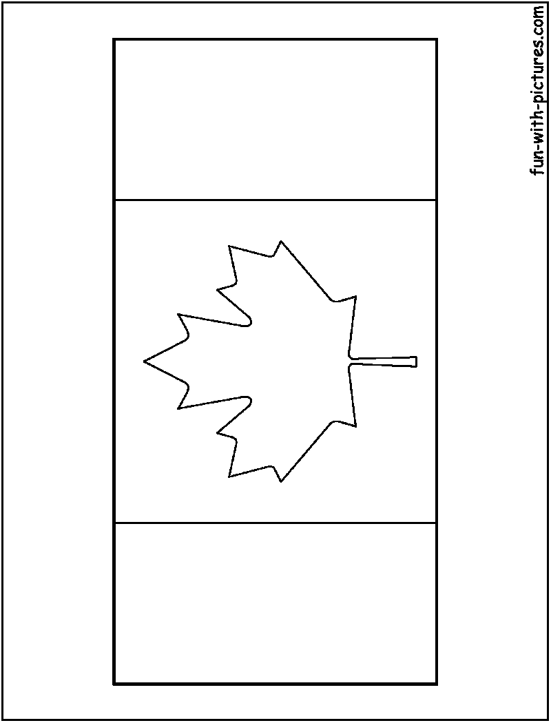 Canada flag coloring page