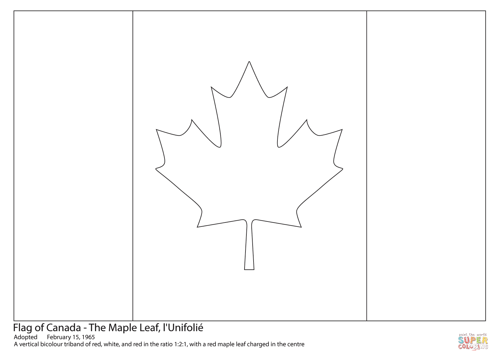 Canadian flag coloring page free printable coloring pages