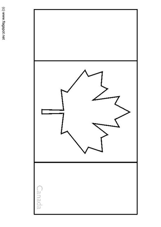 Coloring page flag canada