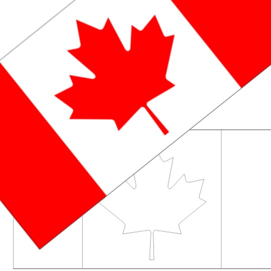 Free printable canada flag color book pages x