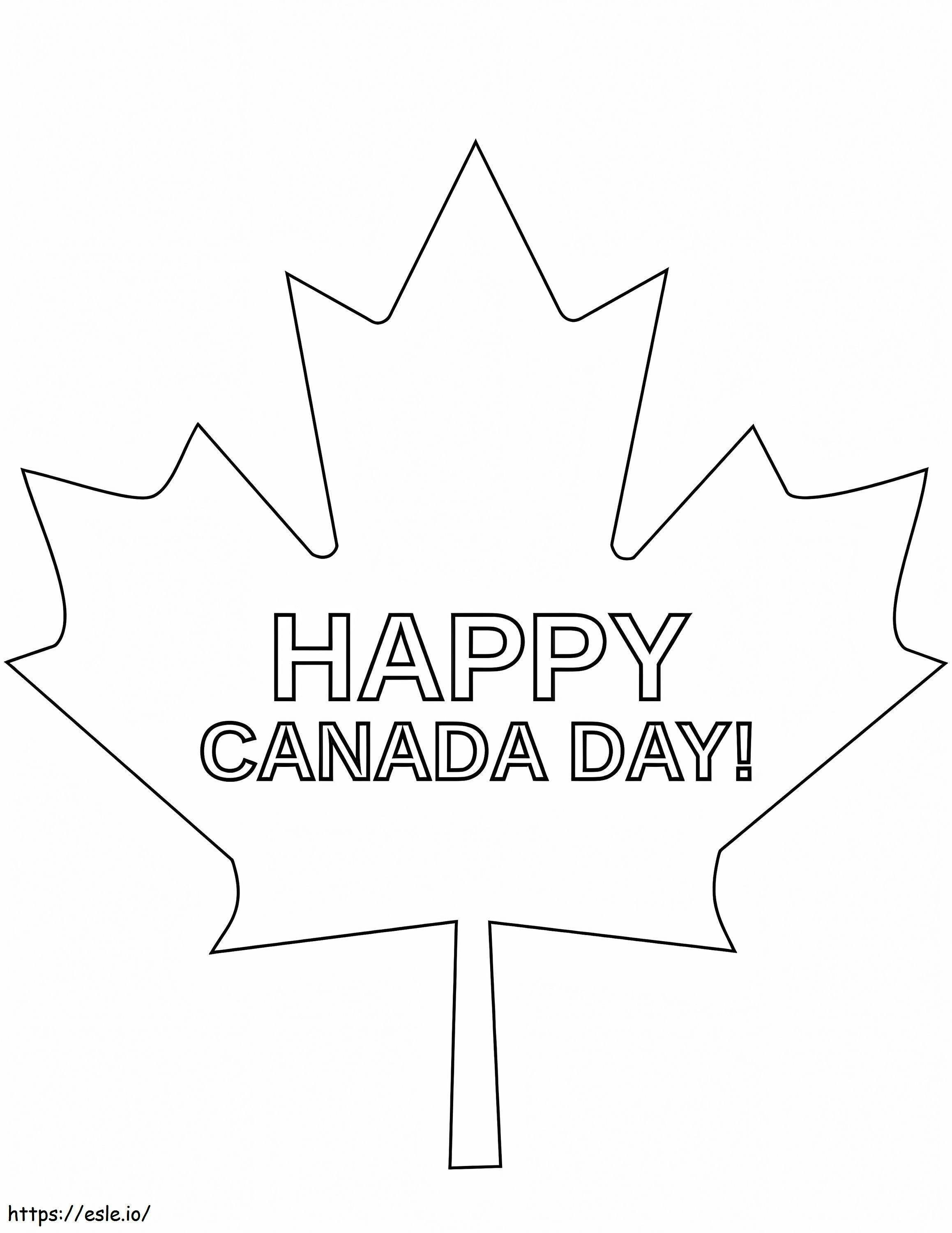 Canada day coloring page