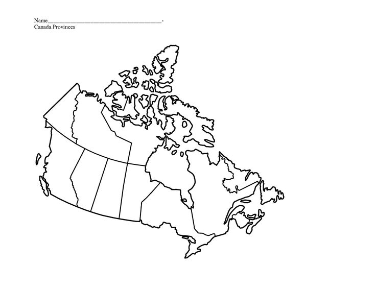 Blank map of canada map geography map canada map