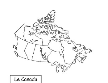 Canada map colouring tpt