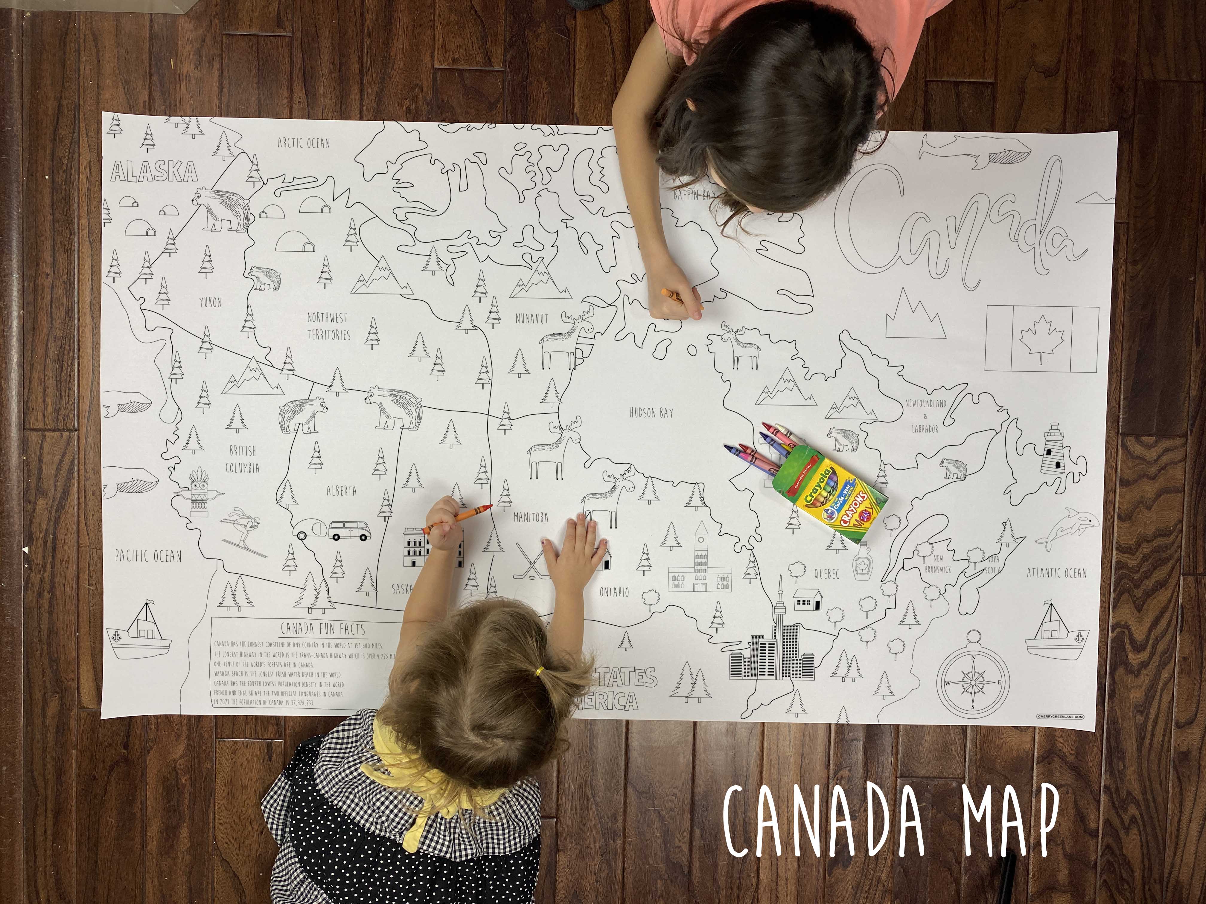 Canada map coloring sheet â