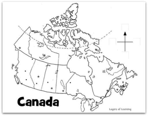 Canada printable map