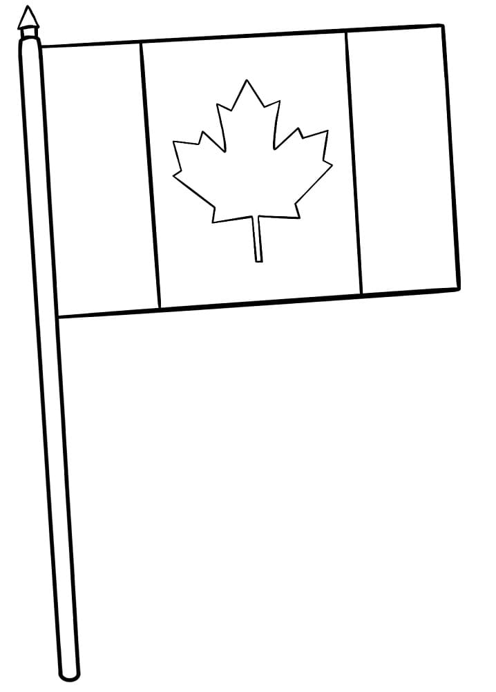 Coloriage drapeau du canada