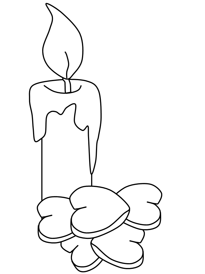 Candle coloring pages