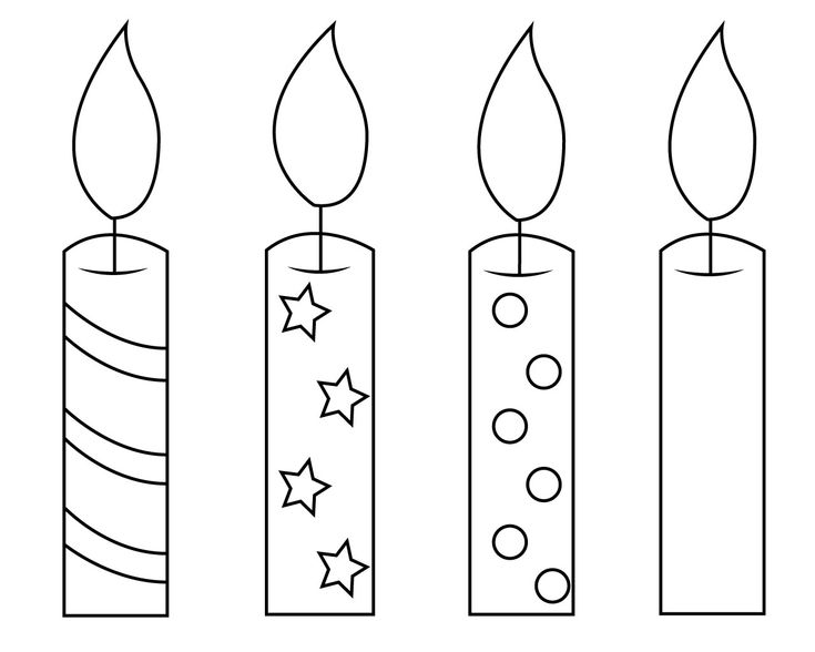 Candle coloring page for your little ones birthday christmas simple easter and cupcake â birthday coloring pages birthday candles printable colorful candles