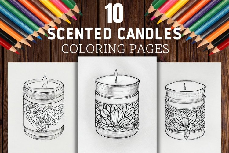 Scented candles coloring pages