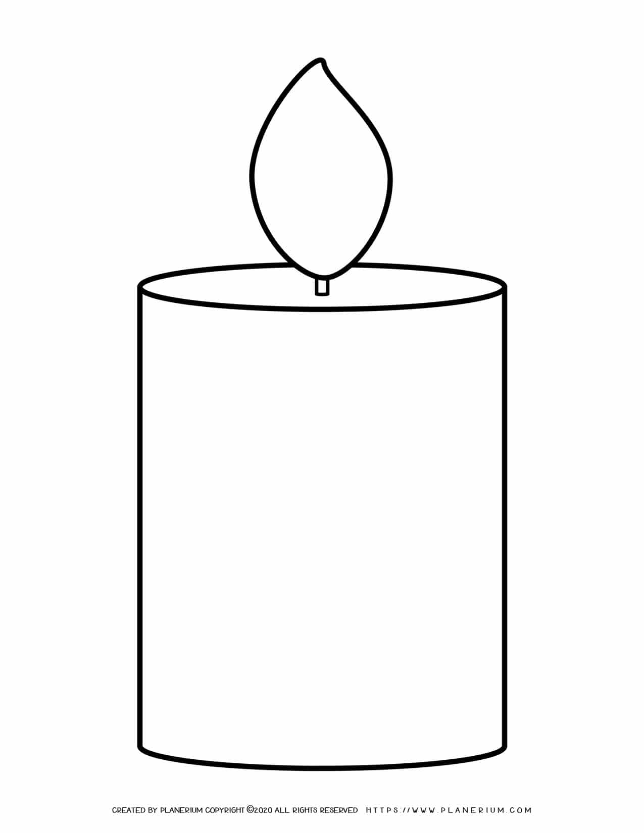 Large candles template