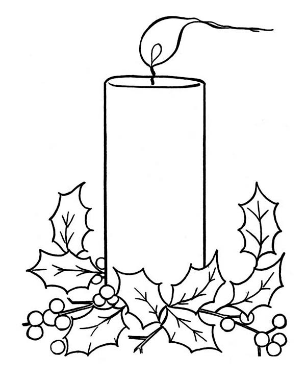 Candle coloring pages