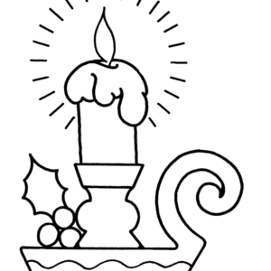 Candles coloring pages printable for free download