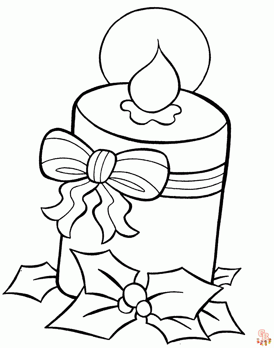 Printable candle coloring pages free for kids and adults