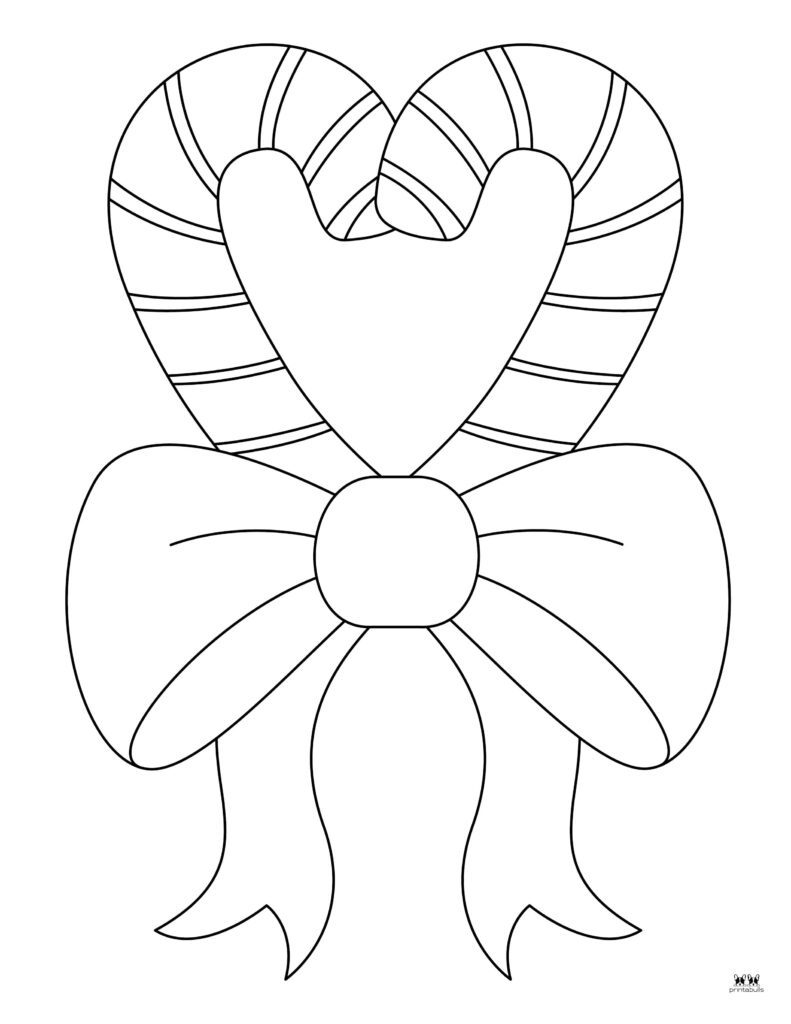Candy cane coloring pages templates