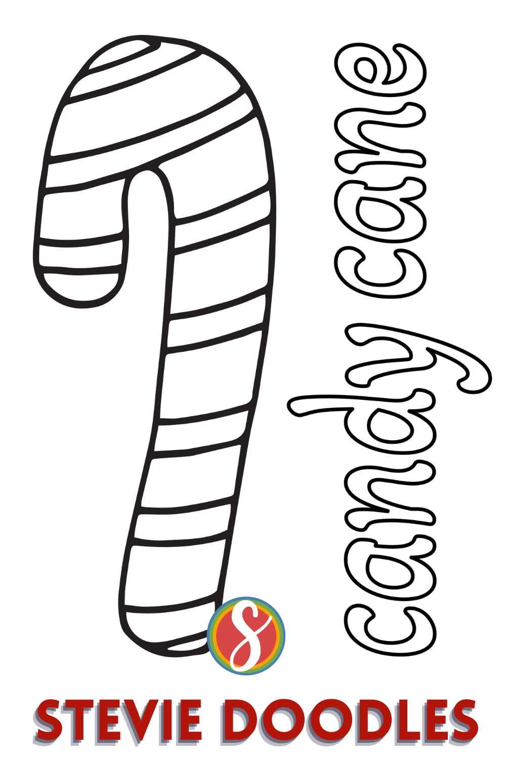 Free candy cane coloring pages â stevie doodles